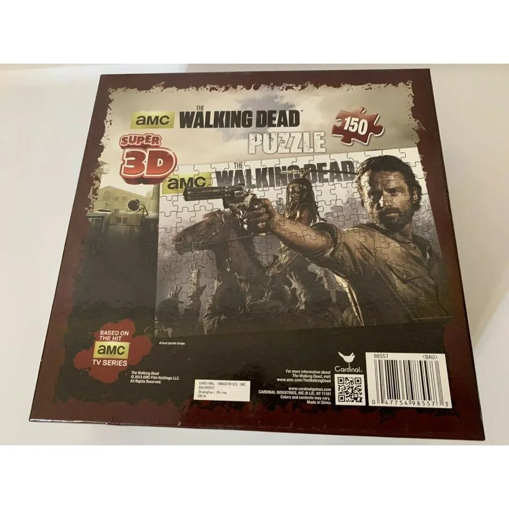 New Walking Dead Super 3-D Puzzle 150 pcs Rick Michonne 18x 12 inch AMC Cardinal
